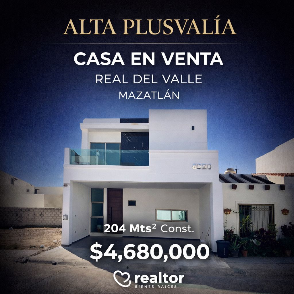 00183, CASA EN VENTA EN MAZATLAN, SINALOA (REAL DEL VALLE)