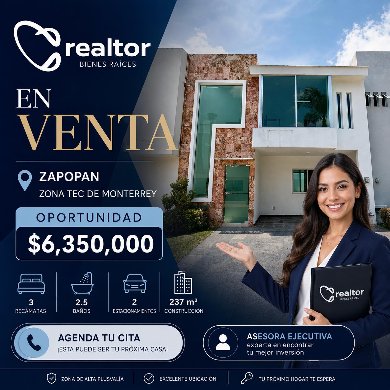 00210, CASA EN VENTA EN ZAPOPAN, JALISCO (FRACCIONAMIENTO ALTAMIRA)