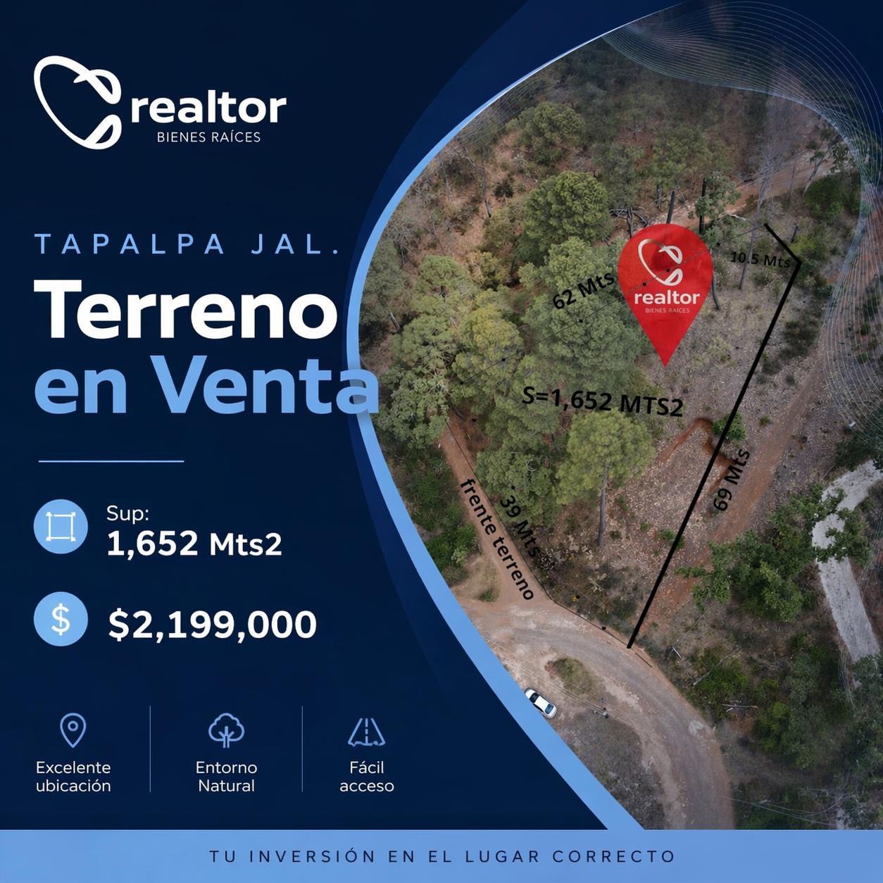 00212, TERRENO EN VENTA EN TAPALPA, JALISCO