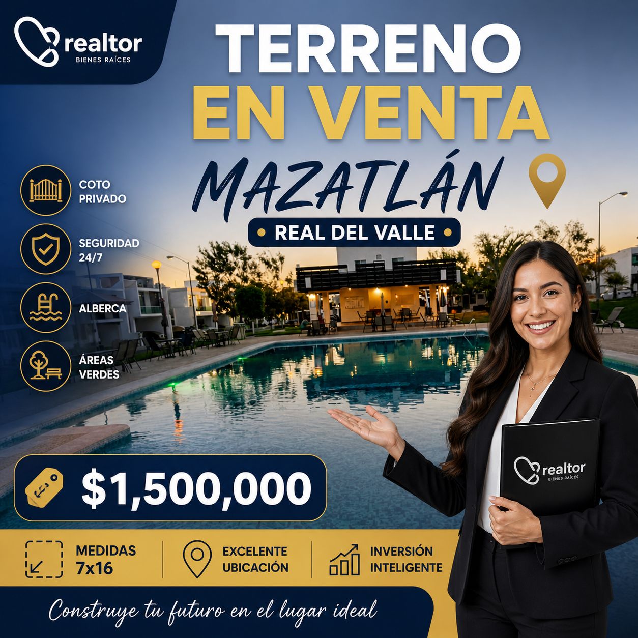 00215, TERRENO EN VENTA EN MAZATLAN, SINALOA (REAL DEL VALLE)