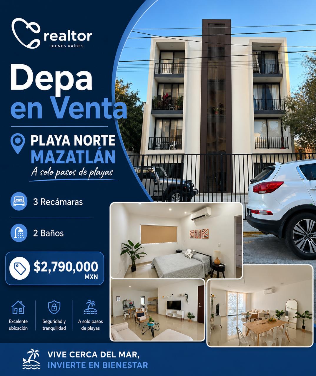 00260, DEPARTAMENTO EN VENTA EN MAZATLAN, SINALOA (MAZATLAN, CENTRO)